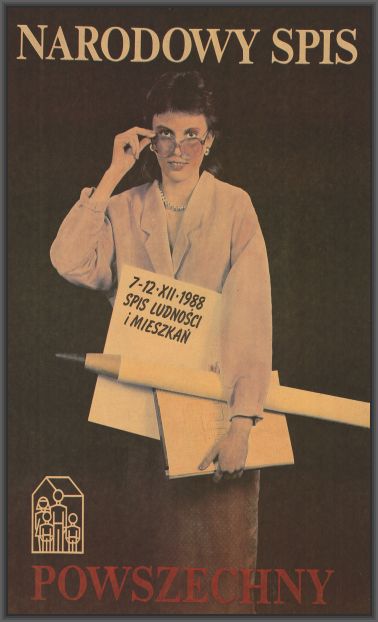 Plakat spisowy - 1988 r.