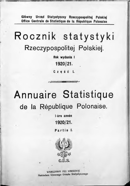 Rocznik Statystyki Rzeczypospolitej Polskiej 1920/21